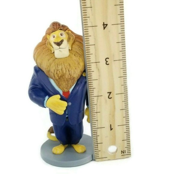 Zootopia Lion Mayor Lionheart PVC Figure Disney Store Toy Cake Topper 4" Cartoon - Picture 7 of 7